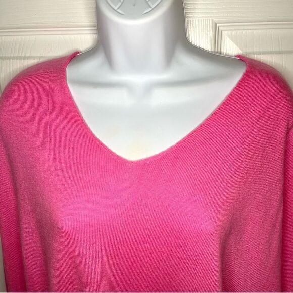Red Dress Miracle I’ll Wait For You Relaxed Dolman Knit Sweater Top Pink ML - Picture 8 of 12